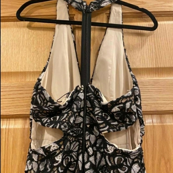 Alice+OliviaNoreen Floral Lace Midi Dress, Black/G - Picture 7 of 16